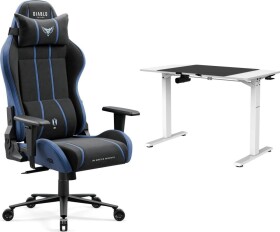 Diablo Chairs X-One 2.0 Normal Size Night Blue + EGON 1100 Białe 110 cmx60 cm