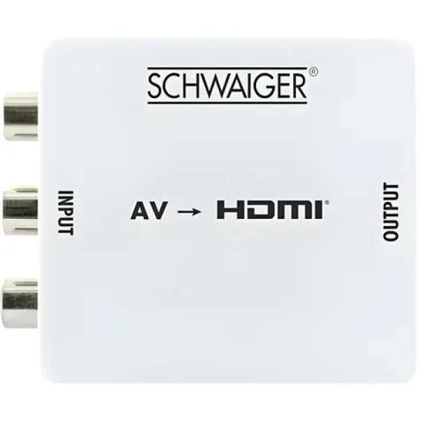 Schwaiger AV na HDMI konvertor / Redukcia / 3x RCA - HDMI / Full HD 1920x1080 (HDMRCA01513)