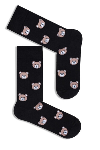 PÁNSKE PONOŽKY AVANGARD TEDDY HEAD 0125.033 černá 38-41