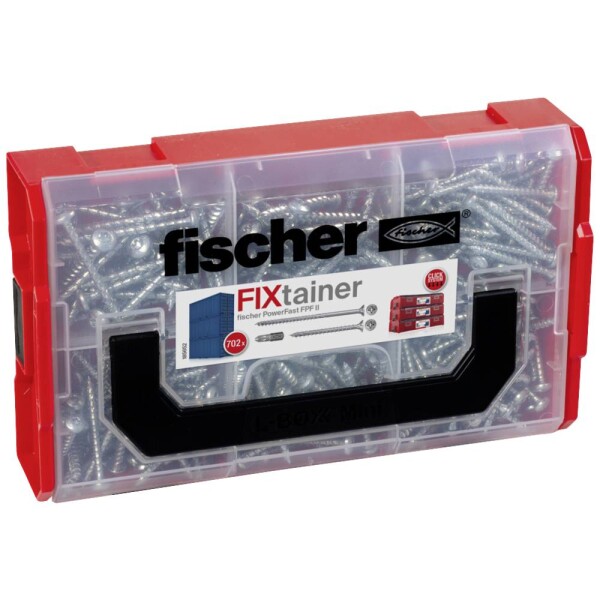 Fischer FixTainer PowerFast II PZ 562277 sada skrutiek do drevotriesky krížová dražka Pozidriv ocel glavanizované zinkom 1 sada; 562277