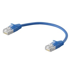 Weidmüller 3009490003 RJ45 sieťové káble, prepojovacie káble CAT 6 SF/UTP 0.3 m modrá s priechodkou chrániacou proti zlomeniu, s ochranou, samozhášavý 1 ks; 3009490003