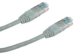 DATACOM Patch kábel UTP CAT6 1m šedý / Sieťový kábel / okrúhly / RJ45 (1591)
