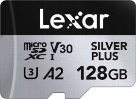 Lexar Professional Silver Plus MicroSDXC 128 GB Class 10 UHS-I/U3 A2 V30 (LMSSIPL128G-BNANG)