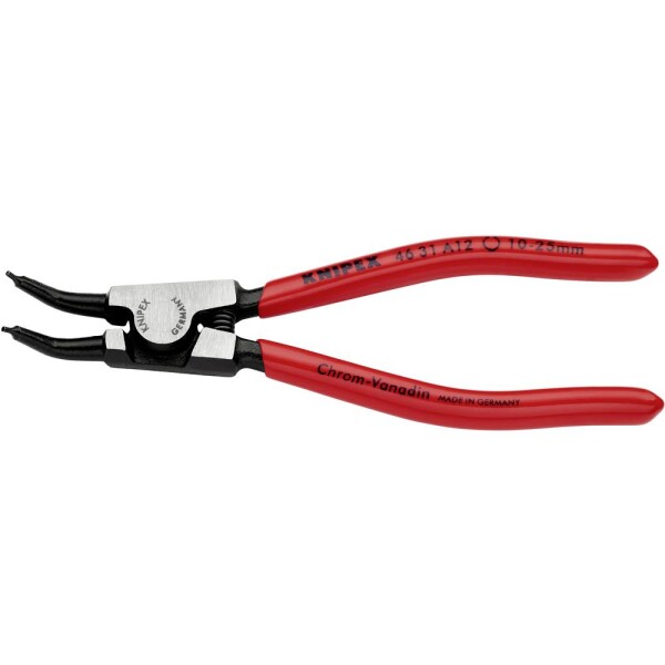 Knipex 46 31 A12 kliešte na poistné krúžky Vhodné pre vonkajšie krúžky 10-25 mm Tvar hrotu zahnutý o 45 °; 46 31 A12