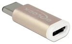 DeLock Adaptér USB 2.0 Micro-B (F) - USB-C (M) medená / Adaptér / USB 2.0 (65677)