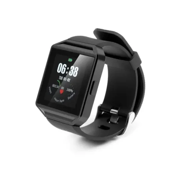 Technaxx TG-SW2HR TrendGeek Smartwatch čierna / krokomer / spálené kalórie / tepová frekvencia / monitoring spánku (TX0440)
