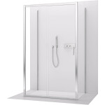 CERANO - Trojstenný sprchovací kút Varone LINE UL/P - 6 mm - chróm, transparentné sklo - 110x70x195 - posuvný CER-DY505-90134