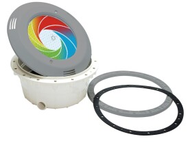 Vagnerpool Podvodný svetlomet VA LED RGB-DMX; farebné, PF, 12 V; 33 W, svetlo šedá farba, pre fóliové bazény