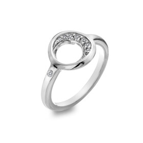 Hot Diamonds Elegantný strieborný prsteň briliantom topazmi Celestial DR232 mm