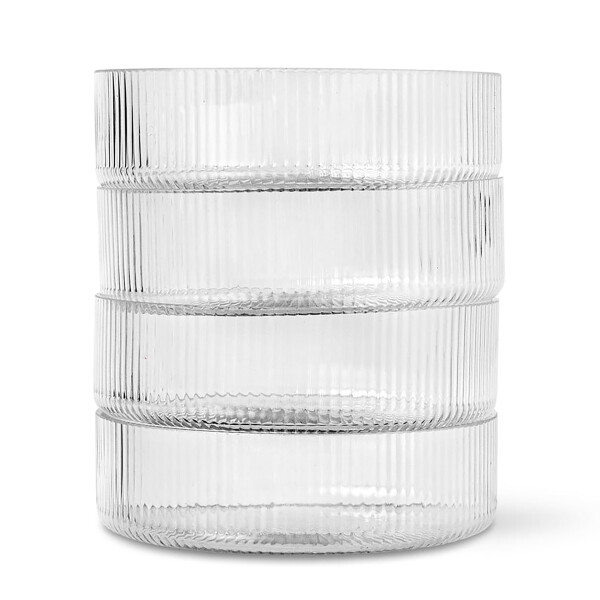Ferm Living Jedálenská misa Ripple číra 12 cm 4 ks