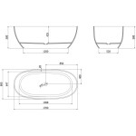 MEXEN - Pure rust voľne stojaca vaňa transparentna 170 x 80, korok chróm 58071708006