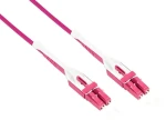 Good Connections LC/LC UNIBOOT fialová / Optický patch kabel / Duplex / OM4 / LSZH / 15 m (LW-U815LC4)