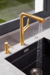 KFA KFA - DUERO DESIGN drezová batéria s otočnou vyťahovacou sprchou, brúsené zlato 6623-220-31
