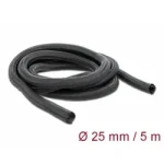 DeLock Samouzatváracie pletené opláštenie čierna / 5 mx 25 mm (18920)