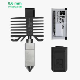 Hotend 0,6 mm Hardened Steel pre Bambu Lab P1/S a X1C