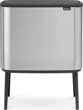 Brabantia Bo Touch Odpadkový kôš na triedený odpad 3x 11L strieborná / 54 x 68 x 31.2 cm (31 60 81)