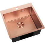 MEXEN - Solix oceľový drez 1-bowl 500 x 500 mm, meď 6407501000-65