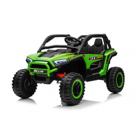Mamido Mamido Elektrické autíčko Buggy UTV KCK 4x4 zelené 24V | 800W | 50 kg | EVA | LED | 2,4 Ghz | ECO koža