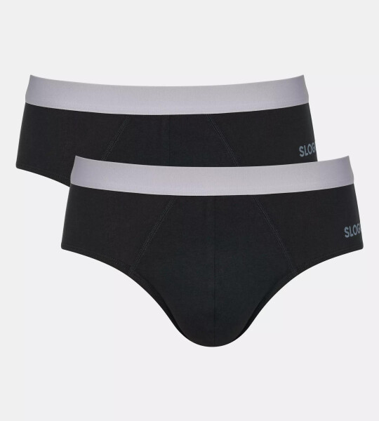 Pánske nohavičky GO ABC 2.0 Brief 2P - BLACK - čierna 0004 - SLOGGI BLACK XS