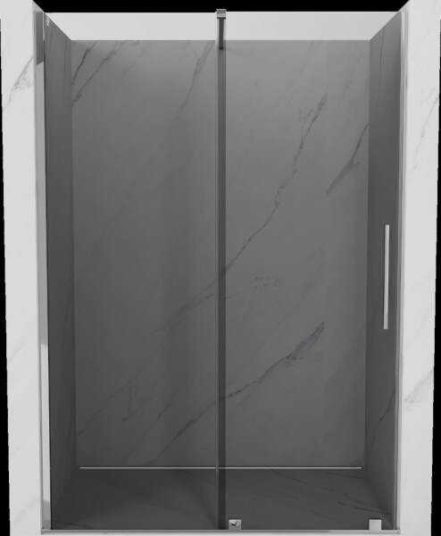 MEXEN/S - Velár posuvné sprchové dvere 140, grafit, chróm 871-140-000-41-01