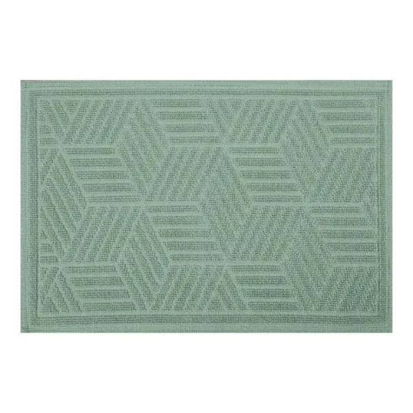 Spirella CUBO bazalková / Kúpeľňová predložka / bavlna / 50 x 80 cm / protišmyková