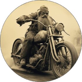 Jedlý papier jazdec na Harleyi retro foto 19,5 cm - Pictu Hap - Pictu Hap