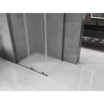 MEXEN/S - Velar L sprchovací kút, posuvné dvere 110 x 80, dekor, grafit kartáčovaná 871-110-080-33-66