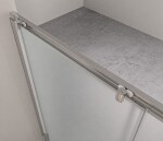 CERANO - Sprchové posuvné dvere Varone LINE Ľ/P - 6 mm - chróm, mliečne sklo - 90x195 CER-662032