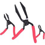 KS Tools 115.5010 Plynule variabilná sada klieští na hadicové spony, lomené, 3 ks; 115.5010