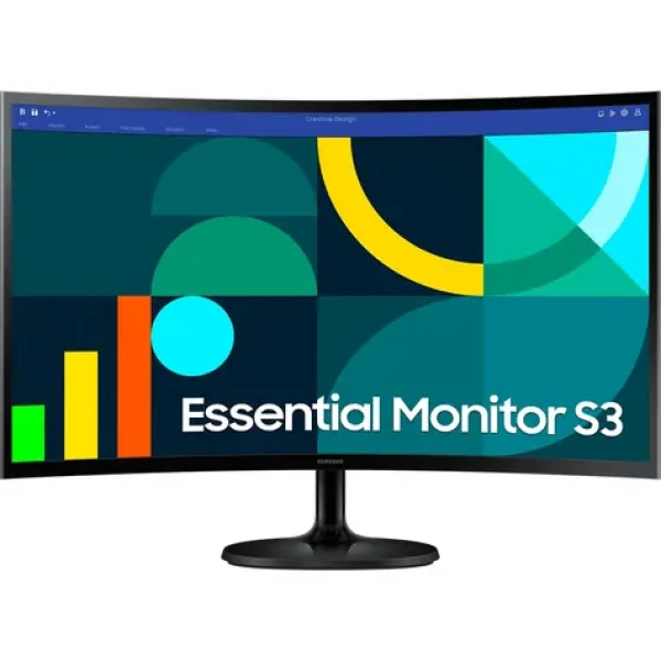 24" Samsung Essential S3 S24D364GAU čierna / VA / 1920x1080 / 16:9 / 4ms / 3000:1 / 250cd-m2 / HDMI + VGA / VESA (LS24D364GAUXEN)