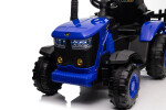 Mamido Mamido Detský elektrický traktor s vlečkou 12V 7Ah EVA kolesá ECO koža modrý