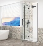 GELCO TRINITY BLACK dvere do niky ľavé, 800 číre sklo, GT1280CL-B GT1280CL-B