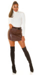 Sexy Koucla Miniskirt leather look with belt Einheitsgroesse