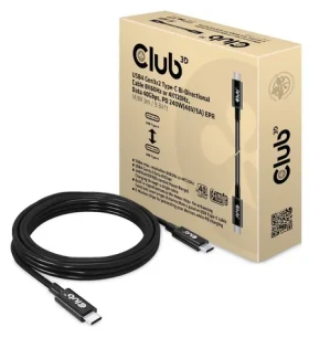 Club3D CAC-1579 čierna 3M / Kábel USB-C / USB4 Gen3x2 / 8K60Hz / 40Gbps / PD 240W (CAC-1579)