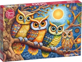 Cherry PAZZI Puzzle Sovy za mesačného svitu
