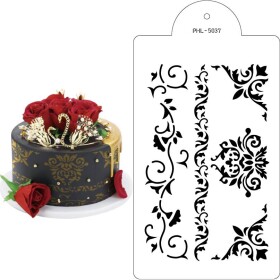 Šablóna ornamentu stencil BOA 35x21 cm - Cakesicq - Cakesicq