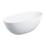 OMNIRES - SHELL M+ voľne stojaca vaňa s prepadom, 160 x 75 cm, biela mat SHELLWWZPBM