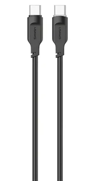 USAMS SJ567 čierna / Dátový kábel / USB-C - USB-C / 100W / 1.2m (SJ567USB01)