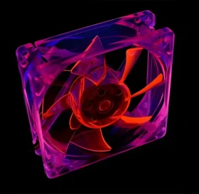 Primecooler PC-UV8025L12R UV červená / Ventilátor do PC / 80mm / 3pin / 2000 rpm