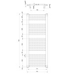 AQUALINE - ORBIT vykurovacie teleso s bočným pripojením 750x1320 biela ILO37T