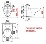 JIKA - LYRA Plus pack, závesné WC Rimless + sedátko s poklopom slowclose, biela H8663840000001