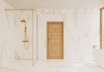 Sprchová zástena Walk-in 80 cm SAT vo farbe profilu zlatá lesk SATBWI80PRZ SATBWI80PRZ