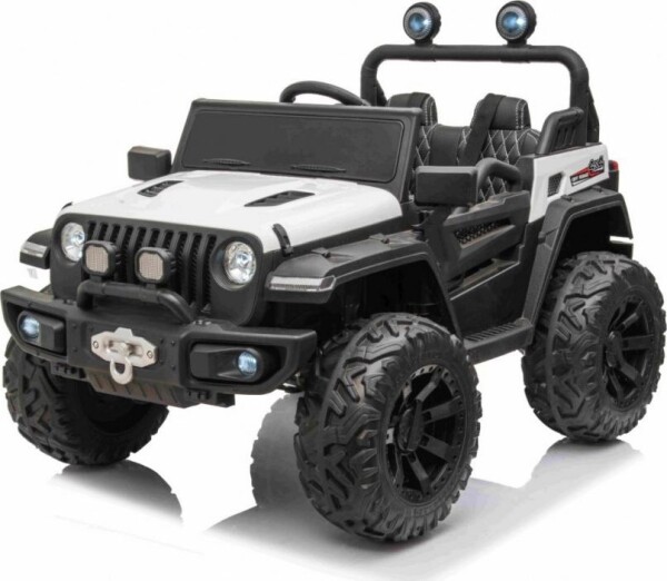 Joko Elektrické autíčko Jeep 4x4 Master Of Terain penové kolesá kožené sedadlo bielá