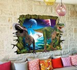 Veselá Stena Samolepka 3D Dinosaury útočia