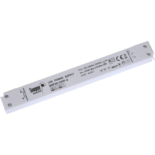 Dehner Elektronik SNP30-12VF-2 napájací zdroj pre LED konštantné napätie 30 W 0 - 2.5 A 12 V/DC bez možnosti stmievania, montáž na nehorľavom povrchu,; SNP30-12VF-2