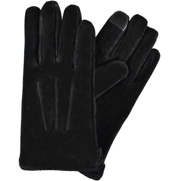 Semiline Pánske kožené rukavice P8218 Black