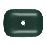 Umývadlo na dosku SAT Infinitio 45,5x32,5 cm tmavo zelená mat bez prepadu SATINF4532DGEM SATINF4532DGEM