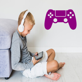 Veselá Stena Samolepka Ovládač na playstation Farba: fialová, Veľkosť: 100 x 64 cm