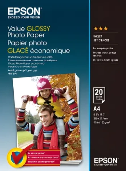 Epson Value Glossy Photo Paper A4 / Fotopapier / lesklý / 20 listov / 183 g/m2 (C13S400035)