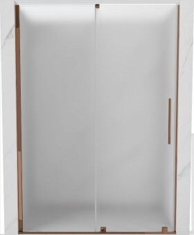 MEXEN/S - Velár posuvné sprchové dvere 150, dekor, ružové zlato 871-150-000-31-60